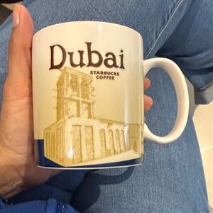 Starbucks Dubai Mug with Blue and Tan Design